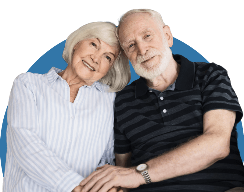 Coppia anziana felice